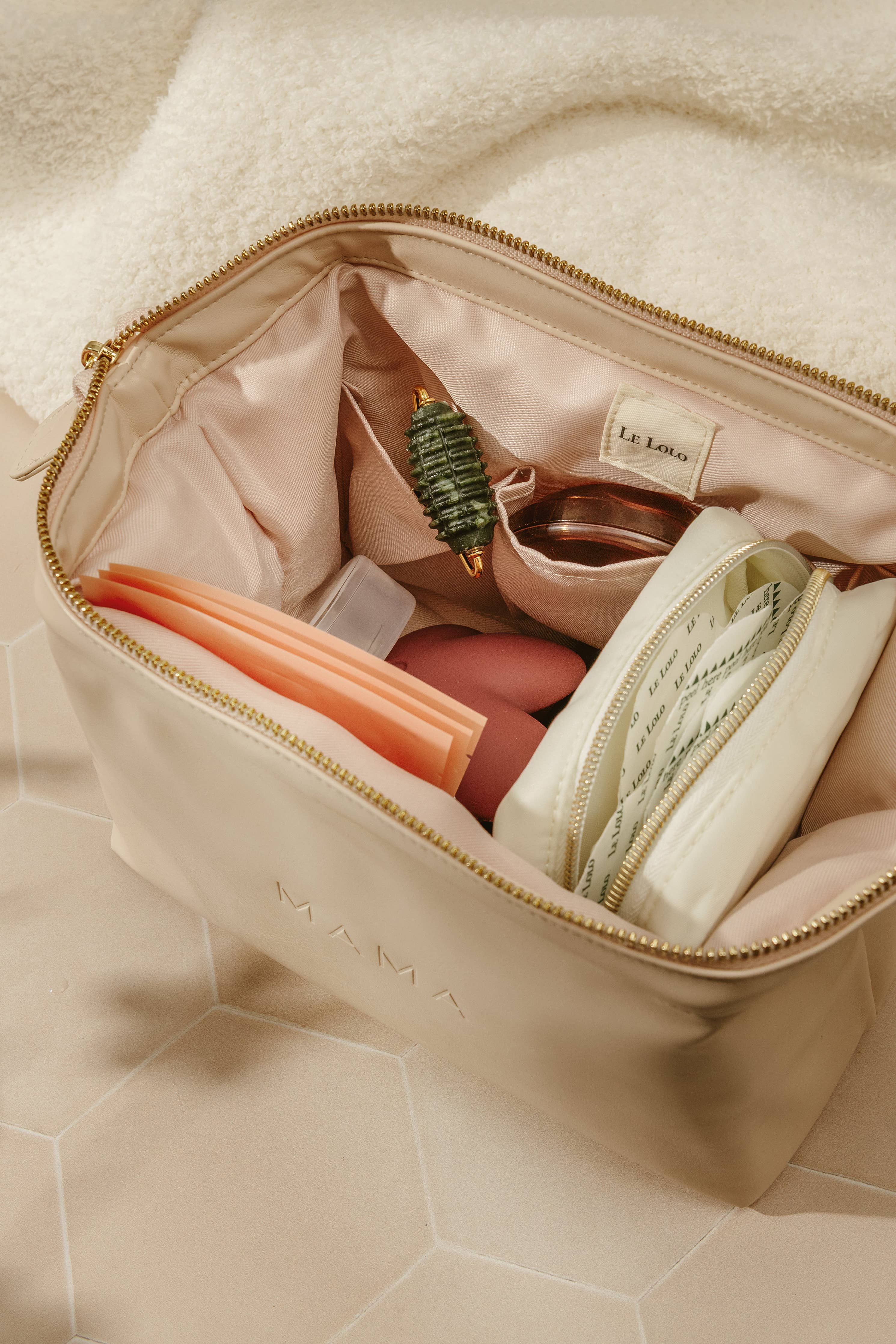 Vegan Leather Stand up Mama Bag | New Mum Gift, Postpartum Care Nursing Accessory Bag,