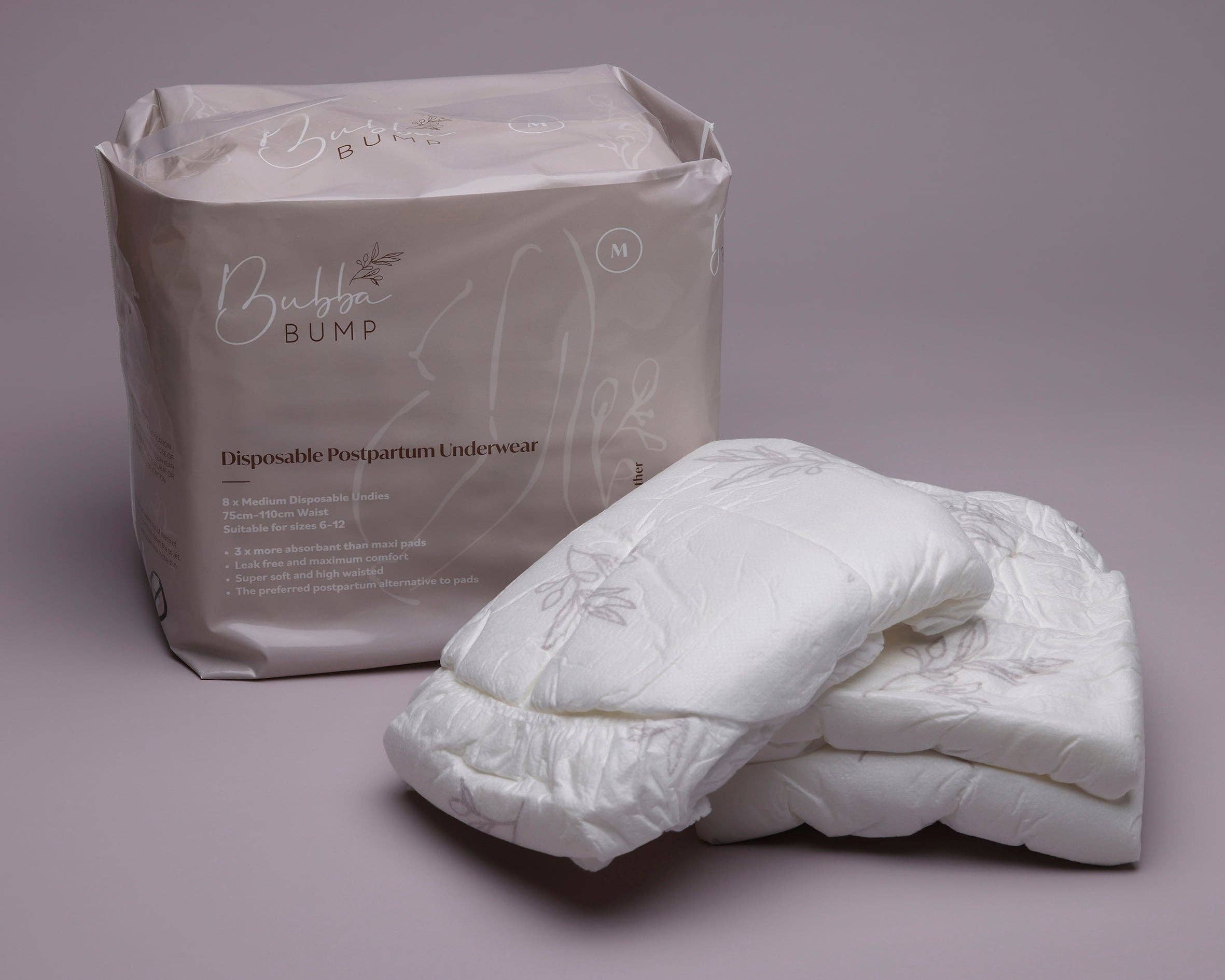 Disposable Postpartum Underwear: One Pack (8 Pairs) / Large (12-14)