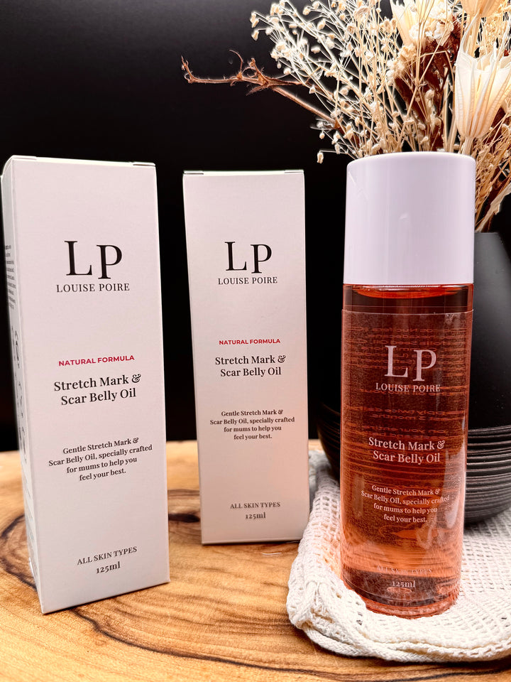 100% Natural Belly Oil by Louise Poire Australia | Stretch Mark & Scar Belly Oil | Pregnancy & Postpartum Care |Trusted by Mums