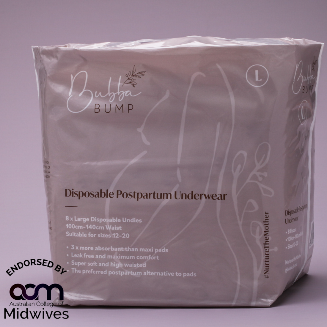 Disposable Postpartum Underwear: One Pack (8 Pairs) / Medium (6-12)