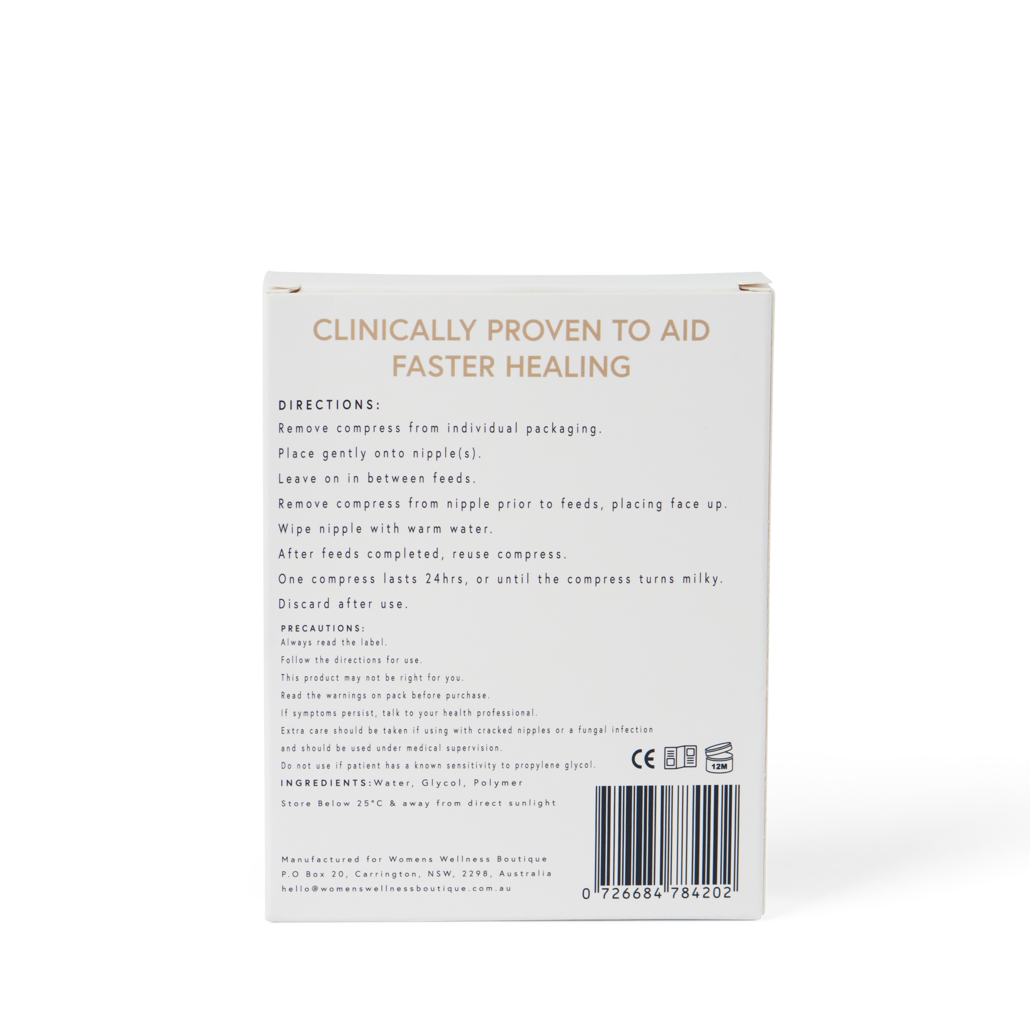 Hydronips - Hydrogel Compresses for Breastfeeding Nipples - Postpartum Care