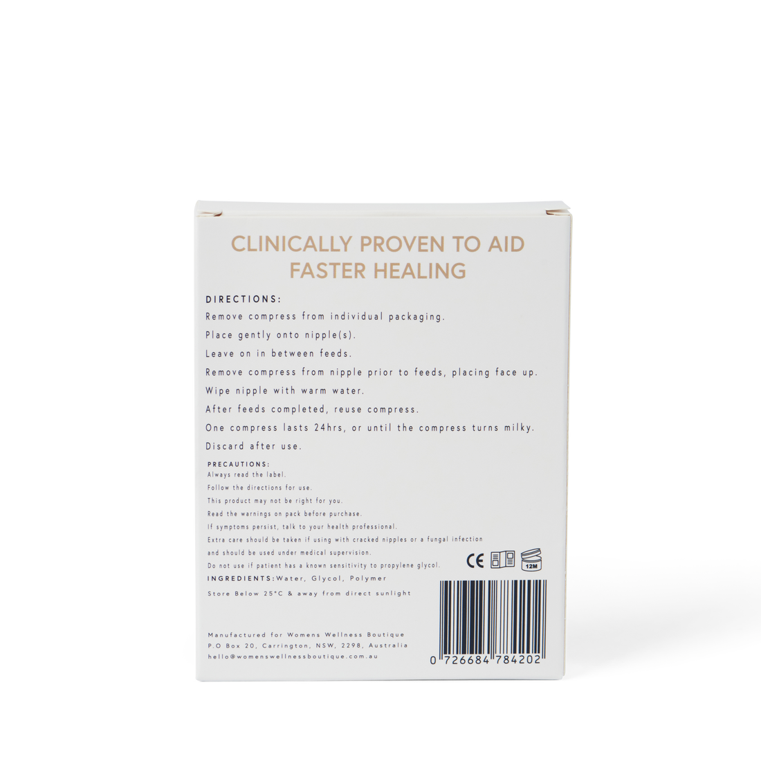 Hydronips - Hydrogel Compresses for Breastfeeding Nipples - Postpartum Care
