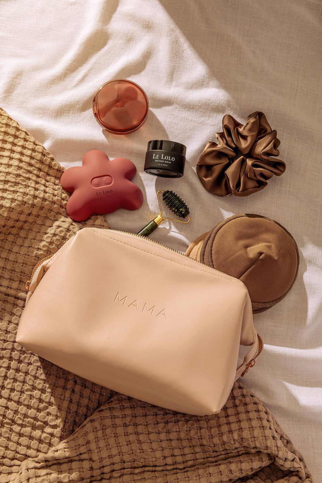 Vegan Leather Stand up Mama Bag | New Mum Gift, Postpartum Care Nursing Accessory Bag,