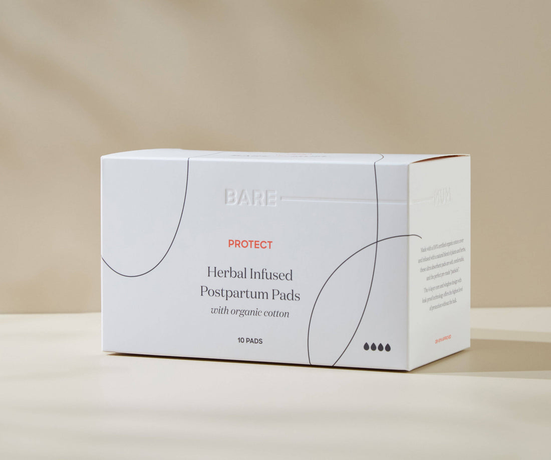 Herbal Infused Postpartum Pads: 10 Pack
