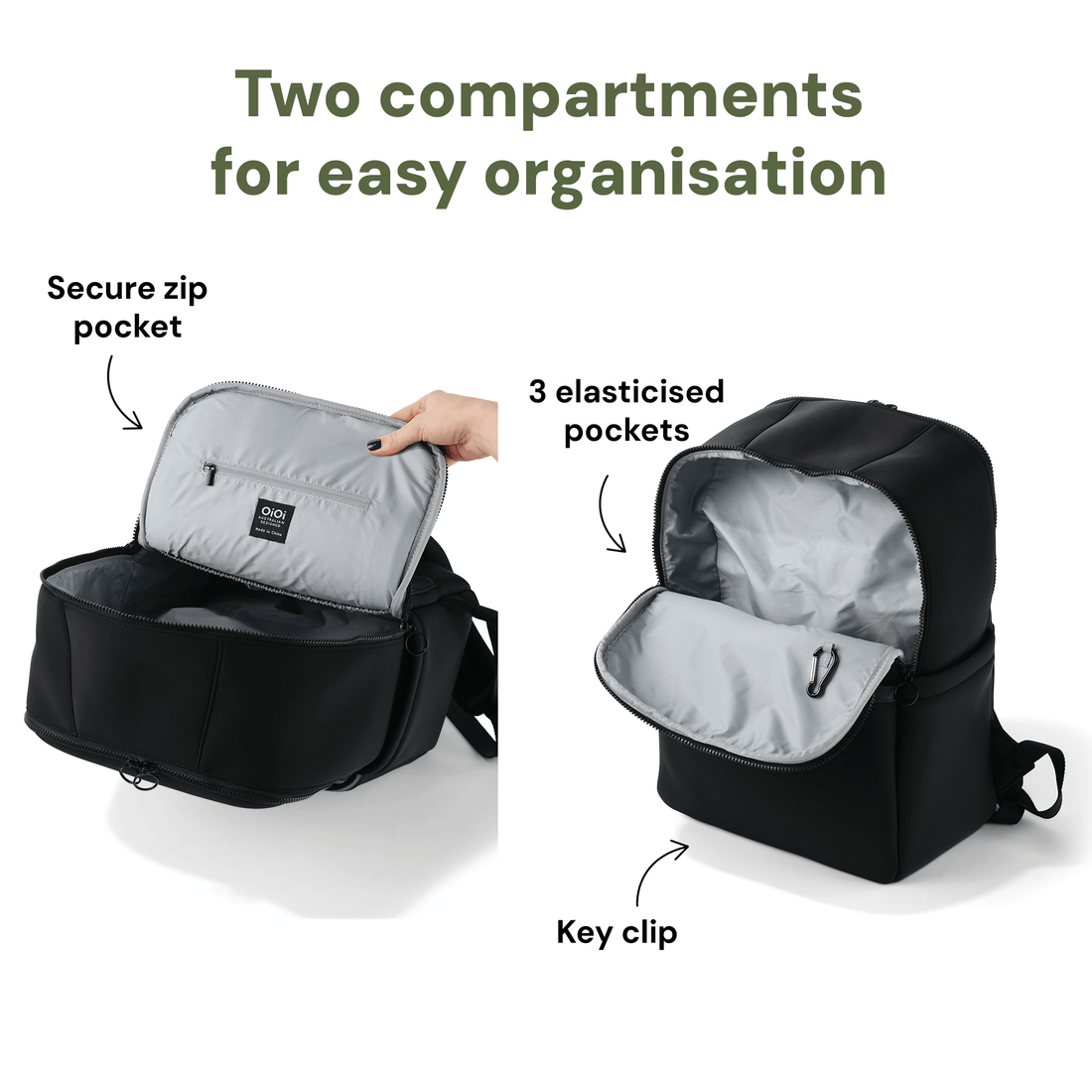 Multitasker Mother's Nappy Backpack - Sage Neoprene - Postpartum Care Australia