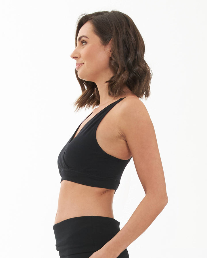 Seamless Nursing Bralette | Breastfeeding Bra  Black: Black / M
